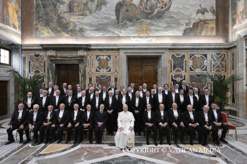 Discours du Pape Léon XIV aux gentilshommes de Sa Sainteté, aux attachés d'antichambre et aux « Sediari » pontificaux, 1er février 2026 © Vatican Media