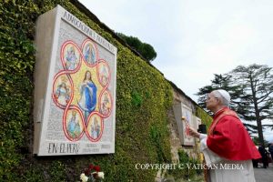 Inauguration d’une mosaïque mariale et de la statue de sainte Rose de Lima dans les Jardins du Vatican, 31 janvier 2026 © Vatican Media 