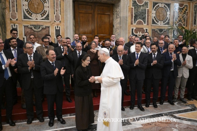 Discours du pape Léon XIV au personnel des Services de la « Floreria » et du bâtiment, avec leurs familles, 8 février 2026 © Vatican Media