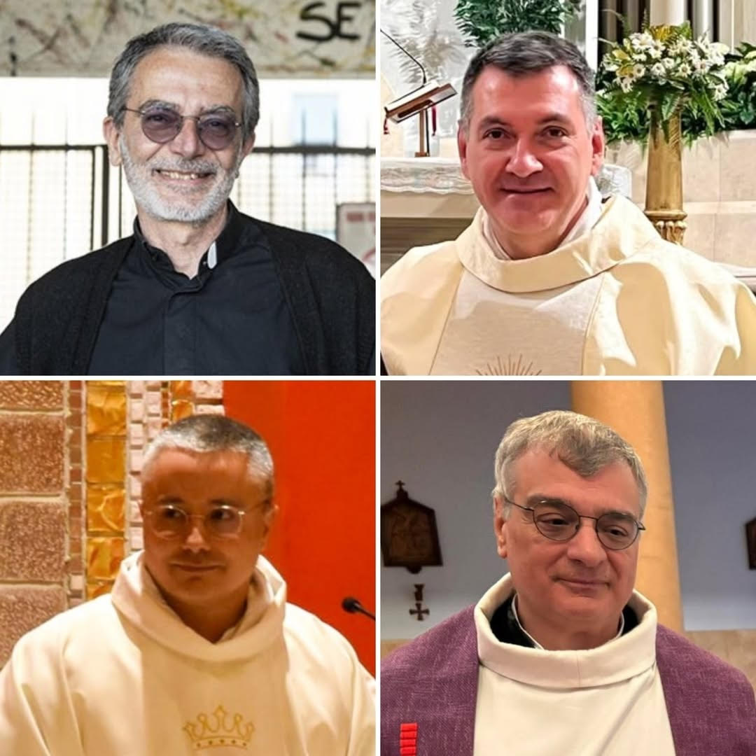 Mgr Stefano Sparapani, Mgr Alessandro Zenobbi, Mgr Andrea Carlevale et Mgr Marco Valenti © facebook.com/DiretoSacristia