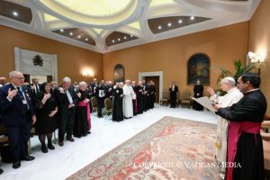 Discours du pape Léon XIV aux membres de l'Association « Pro Petri Sede » 18 février 2026 © Vatican Media