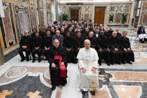 Discours de Léon XIV aux Missionnaires Oblats de Marie Immaculée et aux Sœurs de Notre-Dame des Apôtres, 21 février 2026 © Vatican Media