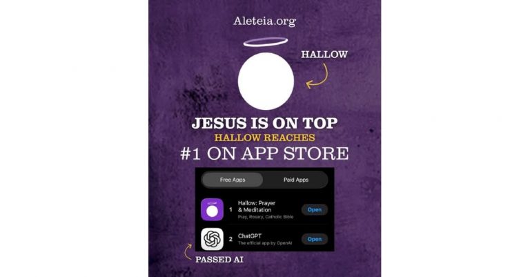 Le 18 février 2026, mercredi des Cendres, Hallow s’est hissée en tête du classement de l’App Store d’Apple © Aleteia.org