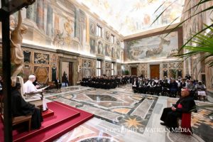 Discours de Léon XIV aux Missionnaires Oblats de Marie Immaculée et aux Sœurs de Notre-Dame des Apôtres, 21 février 2026 © Vatican Media