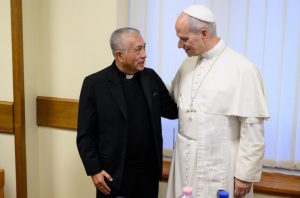 Le pape Léon XIV a fait une apparition inattendue parmi les évêques péruviens réunis à Rome pour leur visite ad limina © Conférence épiscopale péruvienne 