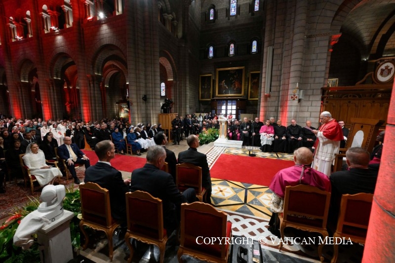 Rencontre avec la Communauté catholique de Monaco, 28 mars 2026 © Vatican Media
