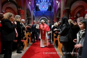 Rencontre avec la Communauté catholique de Monaco, 28 mars 2026 © Vatican Media 