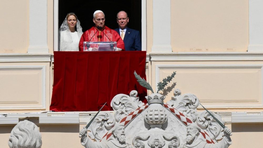 Cérémonie de bienvenue au Palais princier de Monaco, 28 mars 2026 © Vatican Media