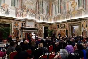 Discours du pape Léon XIV aux participants à la Rencontre « Chaire de l'accueil », 12 mars 2026 © Vatican Media