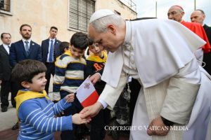 Visite pastorale du Saint-Père Léon XIV à la paroisse du Sacré-Cœur de Jésus à Ponte Mammolo, 15 mars 2026 © Vatican Media