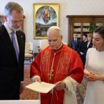 Le Saint-Père avec la famille royale d'Espagne, 20 mars 2026 © Vatican Media