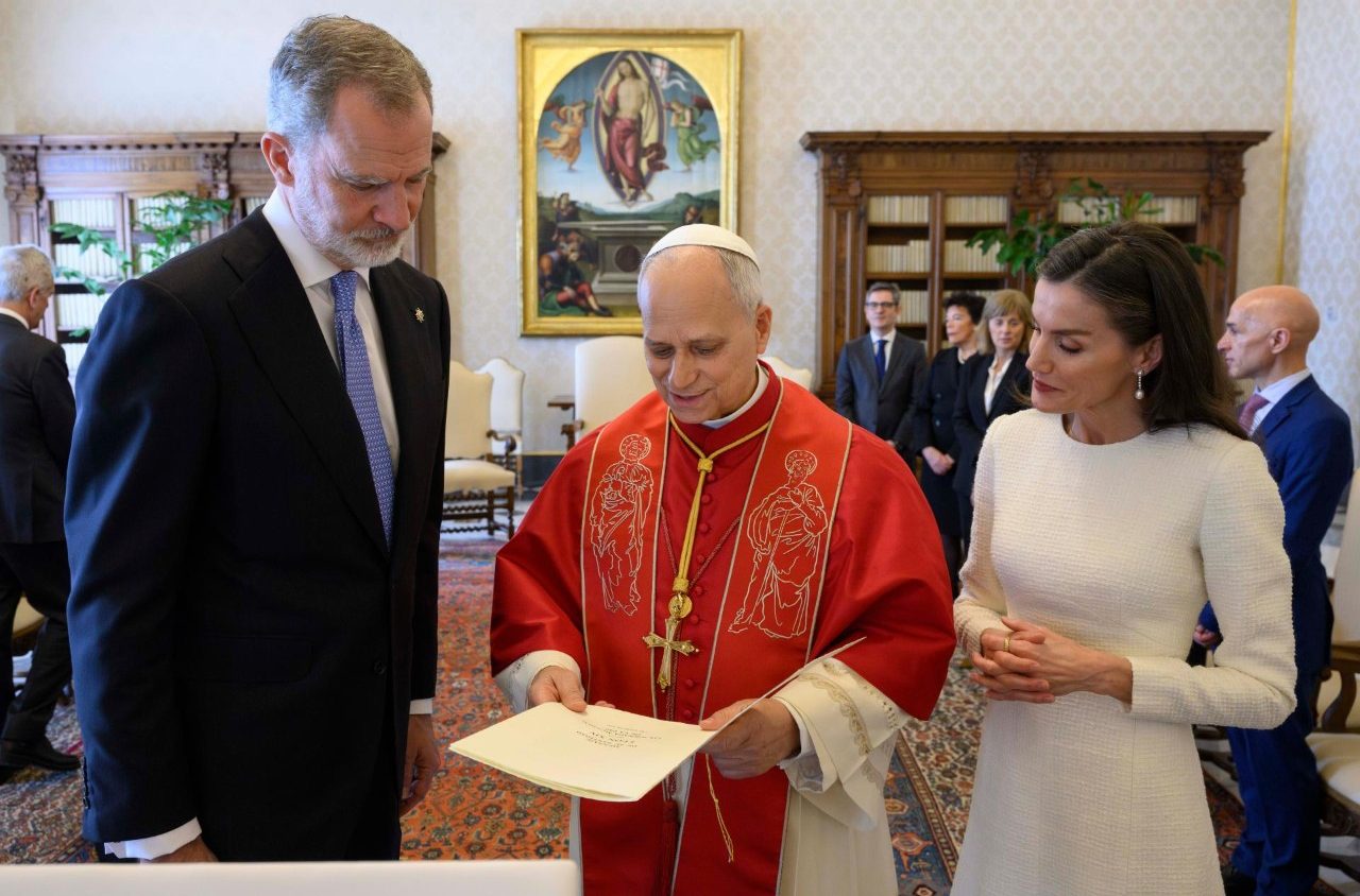 Le Saint-Père avec la famille royale d'Espagne, 20 mars 2026 © Vatican Media
