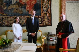 Le Saint-Père avec la famille royale d'Espagne, 20 mars 2026 © Vatican Media 