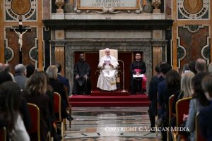Discours du Pape Léon XIV aux dirigeants et au personnel de la compagnie aérienne ITA Airways, 23 mars 2026 © Vatican Media 