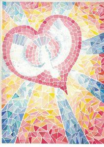 « Par l'œuvre et la grâce du Saint-Esprit » (2026), par Mariana Esquer, consacrée de Regnum Christi IG @art_mariana.esquer