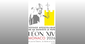 Logo et devise du voyage apostolique à Monaco
