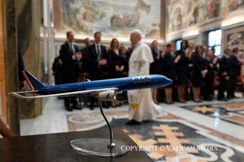 Discours du Pape Léon XIV aux dirigeants et au personnel de la compagnie aérienne ITA Airways, 23 mars 2026 © Vatican Media