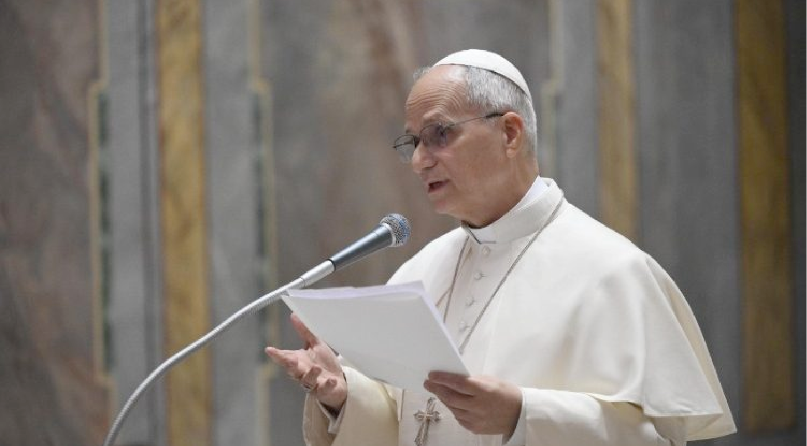 Dans l'après-midi du vendredi 27 février, le pape Léon XIV a conclu les exercices spirituels du Carême de la Curie romaine © Vatican Media