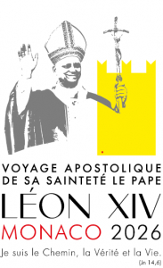 Logo et devise du voyage apostolique du pape Léon XIV dans la Principauté de Monaco 