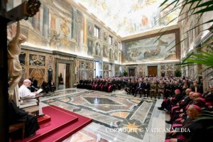 Discours du pape Léon XIV aux participants aux événements organisés par l’Ordinariat militaire pour l’Italie, 7 mars 2026 © Vatican Media