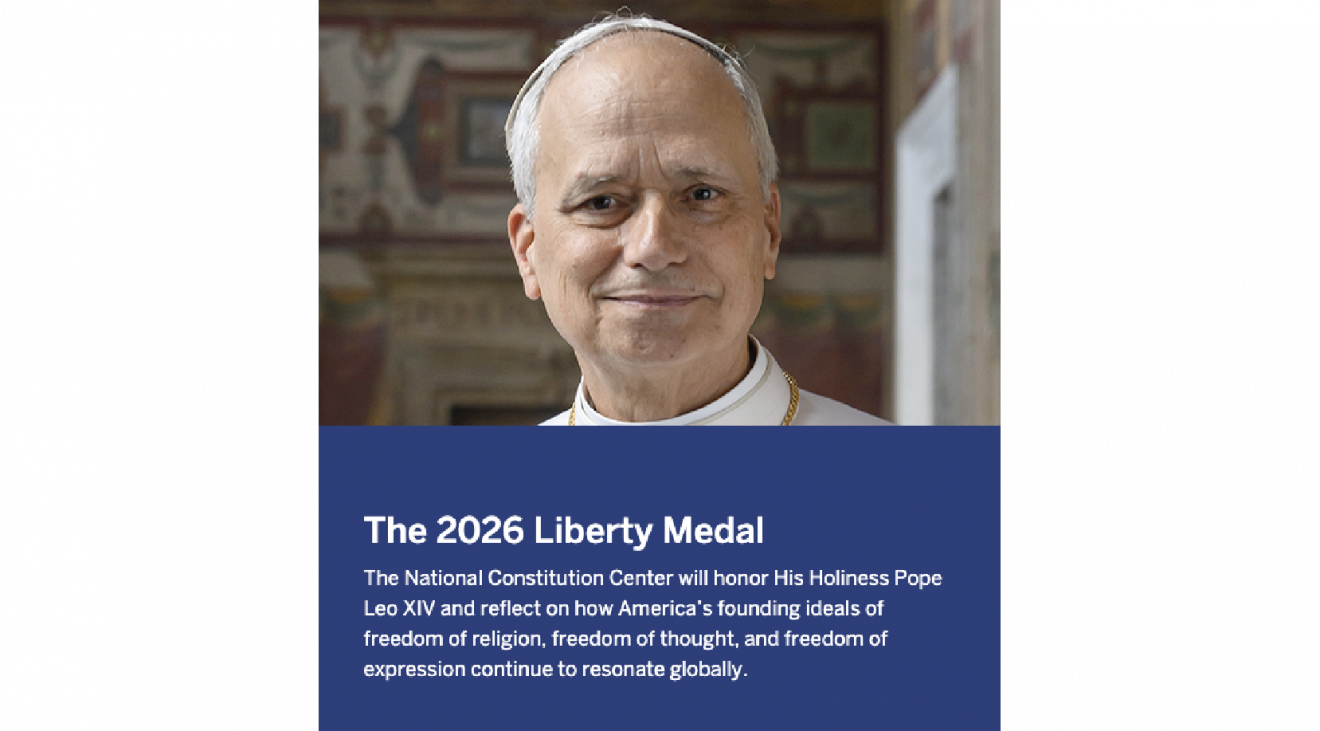 Le Centre national de la Constitution a décerné au pape Léon XIV sa 38e médaille annuelle de la Liberté