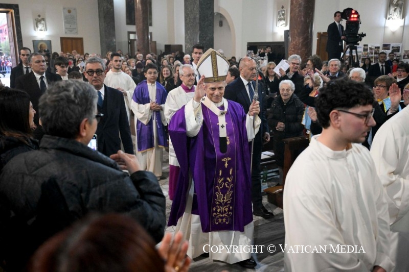 Visite pastorale lors de la visite du Saint-Père au Quarticciolo, dimanche 1er mars 2026 © Vatican Media