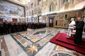Discours du pape Léon XIV aux membres du Parti populaire européen au Parlement européen, 25 avril 2026 © Vatican Media 