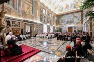Discours du Pape Léon XIV aux athlètes des Jeux de Milan-Cortina le 9 avril 2026 © Vatican Media