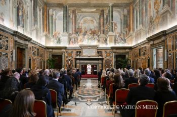 Discours du pape Léon XIV aux membres du Parti populaire européen au Parlement européen, 25 avril 2026 © Vatican Media 