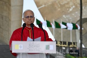 Voyage apostolique en Algérie : Visite du monument aux martyrs Maqam Echahid, 13 avril 2026 © Vatican Media  