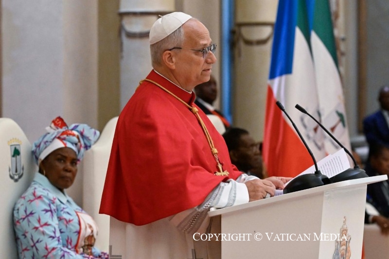 Rencontre avec les autorités, la société civile et le corps diplomatique à Malabo, 20 avril 2026 © Vatican Media