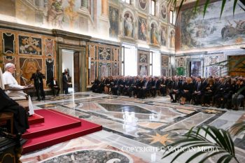 Discours du pape Léon XIV aux membres du Parti populaire européen au Parlement européen, 25 avril 2026 © Vatican Media 