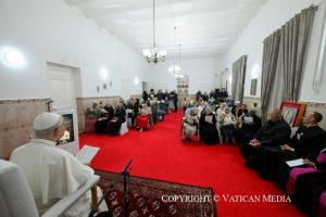 Visite à la Maison d'accueil pour personnes âgées des Petites Sœurs des pauvres, 14 avril 2026 © Vatican Media  