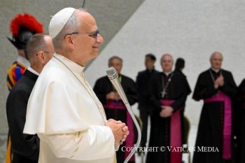 Discours du pape Léon XIV aux participants à la Rencontre nationale des enseignants de religion catholique, promue par la Conférence épiscopale italienne, 25 avril 2026 © Vatican Media