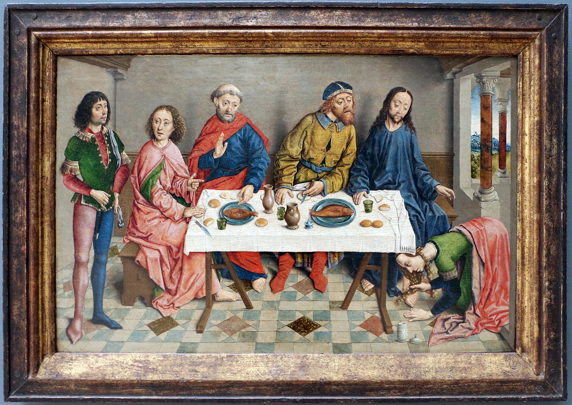 Albrecht Bouts (1490) – Les pieds de Jésus oints par un parfum coûteux