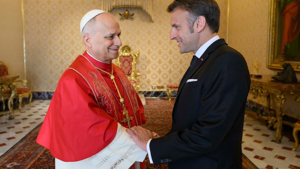 Léon XIV reçoit Emmanuel Macron au Vatican, 10 avril 2026 © Vatican Media 
