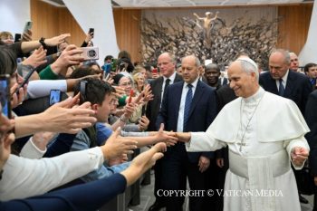 Discours du pape Léon XIV aux participants à la Rencontre nationale des enseignants de religion catholique, promue par la Conférence épiscopale italienne, 25 avril 2026 © Vatican Media