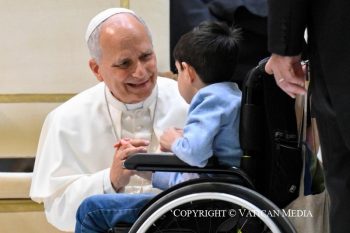Discours du pape Léon XIV aux participants à la Rencontre nationale des enseignants de religion catholique, promue par la Conférence épiscopale italienne, 25 avril 2026 © Vatican Media