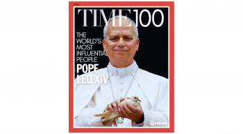 Léon XIV apparaît aux côtés de personnalités telles que Claudia Sheinbaum, Donald Trump, Marco Rubio et Mark Carney © OSV / Time