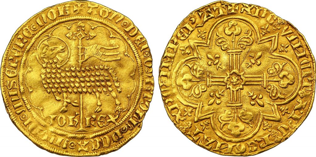 Légende : Agnus Dei / Christus vincit-regnat-imperat : système monétaire des Rois de France © Wikimedia