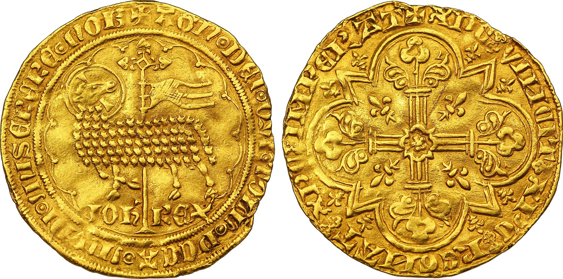 Légende : Agnus Dei / Christus vincit-regnat-imperat : système monétaire des Rois de France © Wikimedia