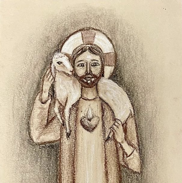 Le bon pasteur, par Mariana Esquer, consacrée de Regnum Christi, IG art_mariana.esquer
