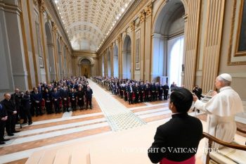 Discours du pape Léon XIV aux employés de la Conférence épiscopale italienne, avec leurs familles, 2 mai 2026 © Vatican Media