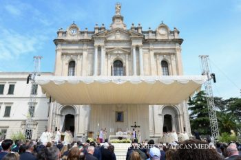 Visite pastorale du Pape Léon XIV à Pompéi et à Naples, 8 mai 2025 © Vatican Media