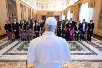 Discours du pape Léon XIV aux participants à la Conférence internationale « Protéger les voix et les visages humains », 22 mai 2026 © Vatican Media

