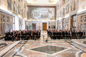 Discours du pape Léon XIV aux membres de l'Intergroupe « Démographie » du Parlement européen, 25 mai 2026 © Vatican Media 