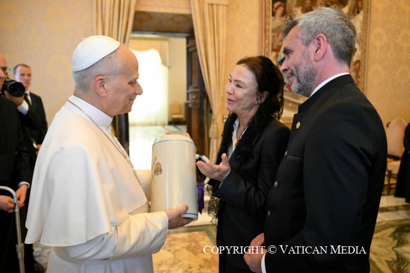 Discours du pape Léon XIV aux membres de la Fondation Edith-Haberland-Wagner, et Augustiner Brewery, 9 mai 2026 © Vatican Media