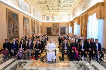 Discours du pape Léon XIV aux participants à la Conférence internationale « Protéger les voix et les visages humains », 22 mai 2026 © Vatican Media