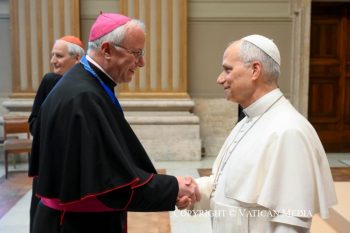 Discours du pape Léon XIV aux employés de la Conférence épiscopale italienne, avec leurs familles, 2 mai 2026 © Vatican Media