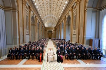 Discours du pape Léon XIV aux employés de la Conférence épiscopale italienne, avec leurs familles, 2 mai 2026 © Vatican Media